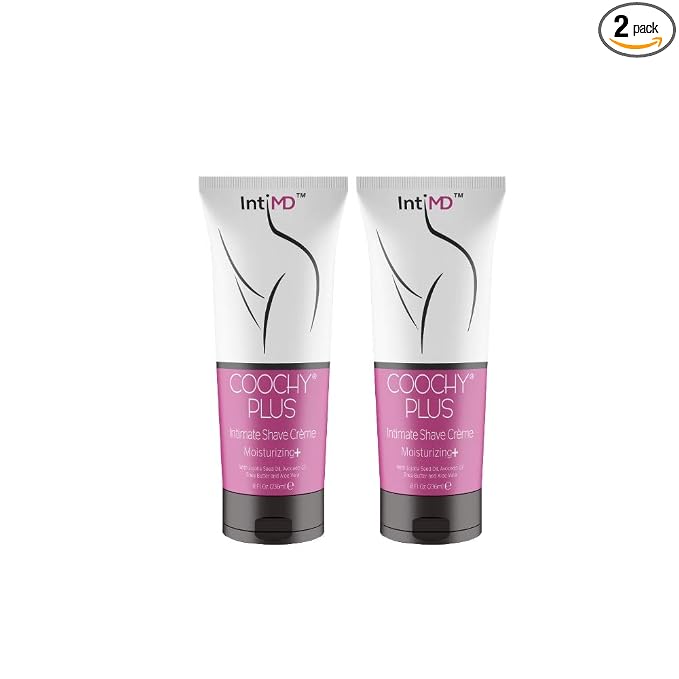 IntiMD COOCHY PLUS (2 Pack) Intimate Shave Cream Rash-Free With MOISTURIZING+ 8oz