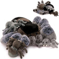 MorisMos Large Spider Plush, 16" Mommy Spider Stuffed Animal with 3 Babies
