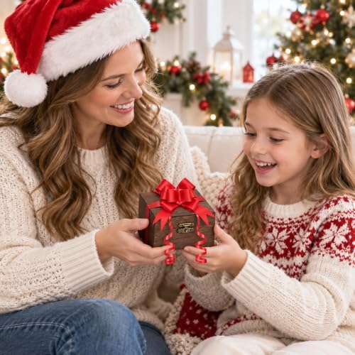36 Pcs Christmas Believe Bell Golden Ticket Gifts Set Xmas Tree Ornaments