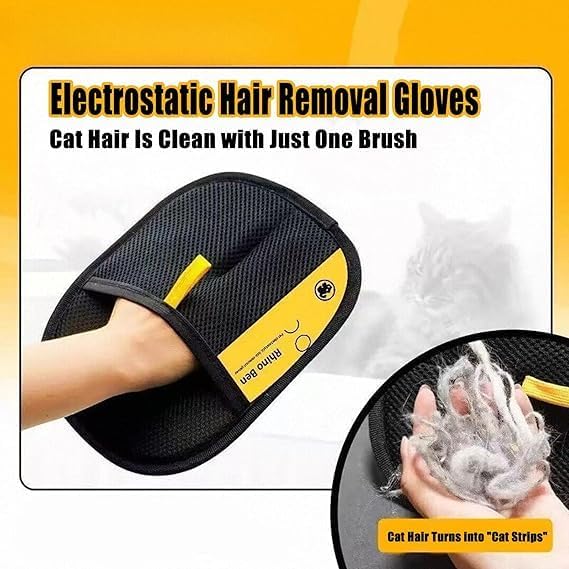 SWZEC Rhino Ben Pet Hair Remover Electrostatic Gloves (3PC)