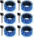 6 Pack 600LED Solar Christmas Lights Outdoor Waterproof, Blue 240 FT