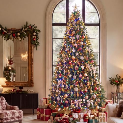 HOLLO STAR 12ft Prelit Christmas Tree, Multi-Color RGBW Lights