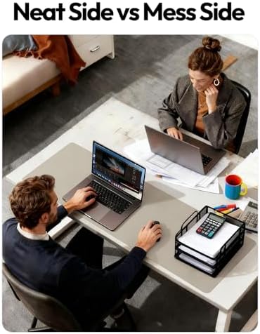 YSAGi Desk Protector&Blotter, Non-Slip Waterproof Leather Mouse Pad