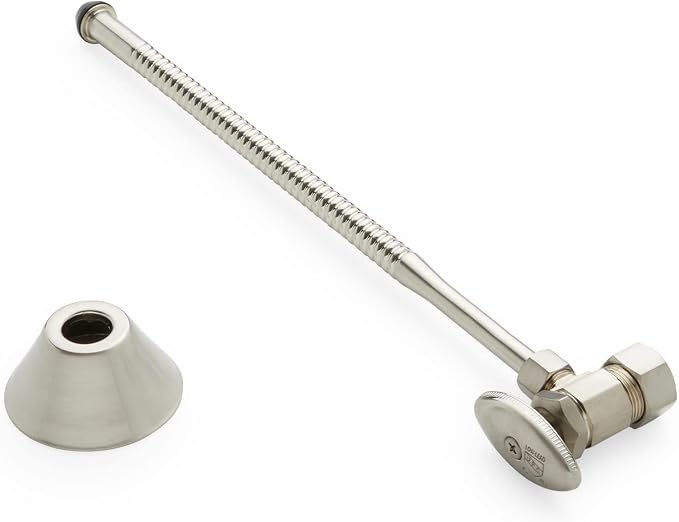 Signature Hardware 446658 Corrugated Toilet Supply Kit with 5/8" OD X 3/8" OD Angle Stop