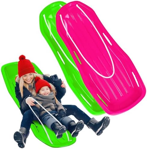 Large Sturdy Snow Sleds for Both Kids and Adults,48”