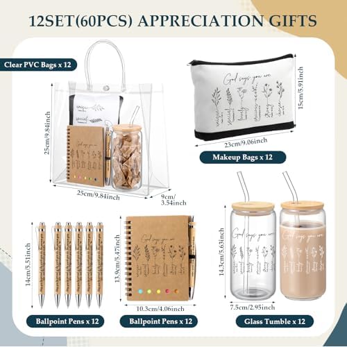 60 Pcs Women Christian Gifts Bulk, Gold Says You Are