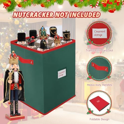 Christmas Nutcracker and Figurine Storage Box, Keeps 9 16" Tall Nutcrackers