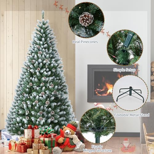 Garvee 9 ft Pre-Decorated Artificial Christmas Tree Prelit
