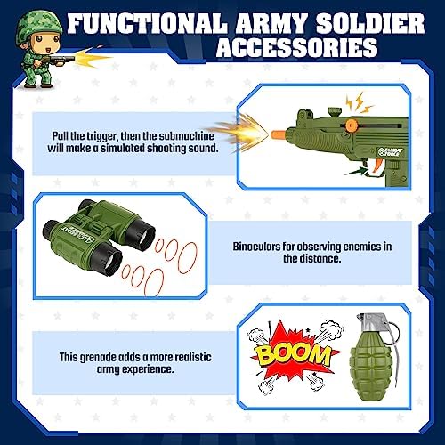 GIFTINBOX Army Costume for Boys, 13PCS Military Boys Halloween Costume