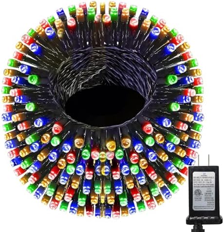 393 FT Christmas Light 1000 LED Xmas Lights Outdoor Christams String Lights Waterproof 8 Modes & Timer, Fairy Lights Plug in for Weeding, Patio, Party, Holiday,Christmas Decor (Multicolour)