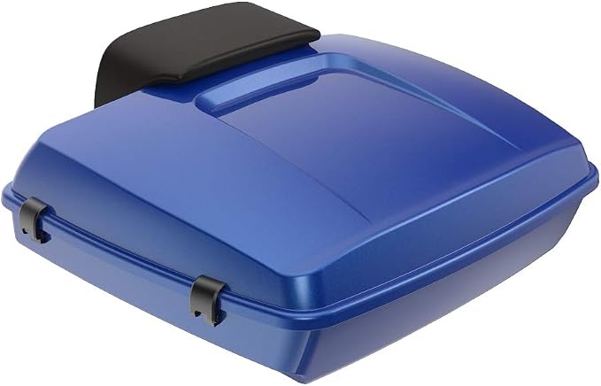 Advanblack Road Glide Tour Trunk Pack Blue Max Razor Tour Trunk Pack Backrest Pad for '97-'25 Harley Touring Road King Street Glide Electra Glide CVO models