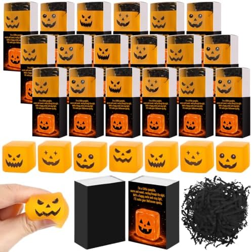 12 Sets Halloween Party Favors Relief Pumpkin Gifts Bulk for Coworkers
