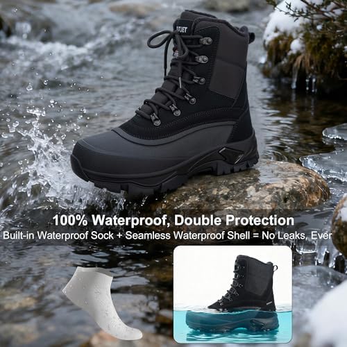 Men's Insulated Winter Snow Boots Waterproof