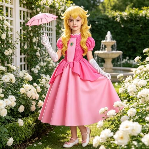 Royal Princess Costume Kids Girls Princess Dress with Accessories Set