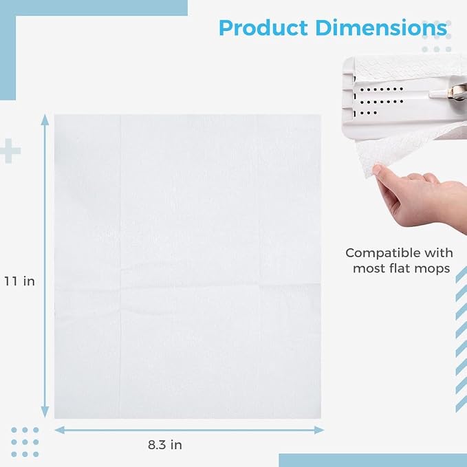 11X8.3 Dry Duster Cloths, 300-Count Dry Mop Refills, Household Wiping Cloths, Sweeper Disposable Dusting Cloths, Dry Mop Pads