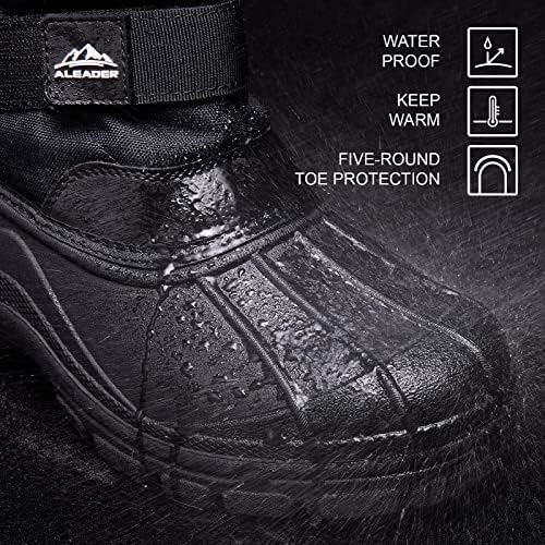 ALEADER Men's Winter Waterproof Insulated Shell Warm Inner Comfortable Outdoor Snow Boots