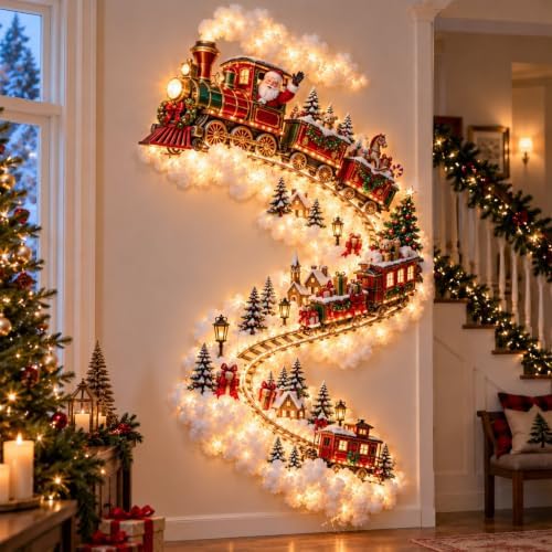 Christmas Magic Trail Wall Light, LED Cascading Holiday Decor，A5
