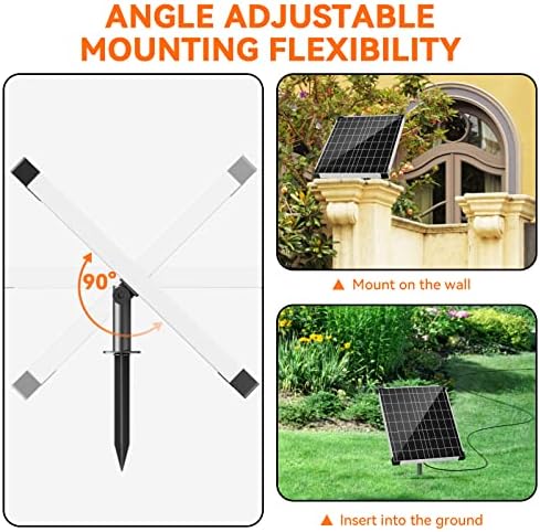 POPOSOAP 30W Solar Fountain Pump with 430GPH Flow, 7 Water Spray Heads & 16.4ft Cable, Solar Pond Pump with Adjustable Flow Valve & Dry Run Protection for Garden, Birdbath, Water Feature P130C