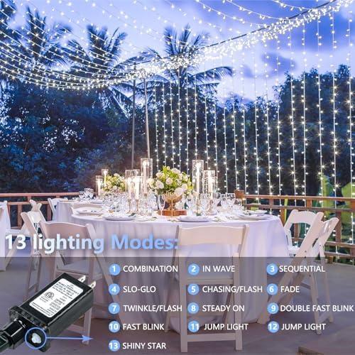 100 LED Connectable String Lights, 33FT Christmas Lights Outdoor Indoor