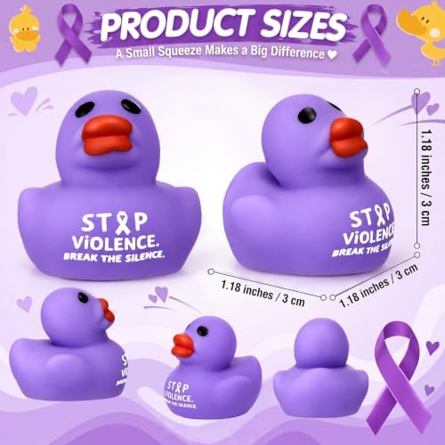 Thenshop 200 Pcs Domestic Violence Awareness Purple Ribbon Duck Ball