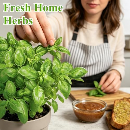 Indoor Herb Garden Kit, Culinary Herb Starter Kit with Seeds & Tools for Beginners, Kitchen Decor, House Warming Gifts for New Home, for Christmas, Ultimate Birthday Gifts for Women Men Mom Dad