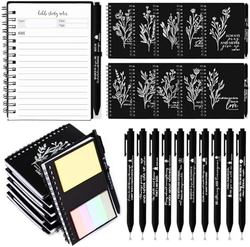 Resurhang Christian Gift Bulk for Women with Notes, Black, 40 Pcs