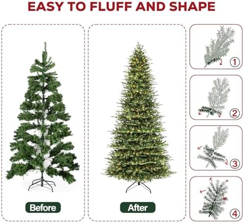 Hykolity 12 ft Christmas Tree with Realistic PE Foliage