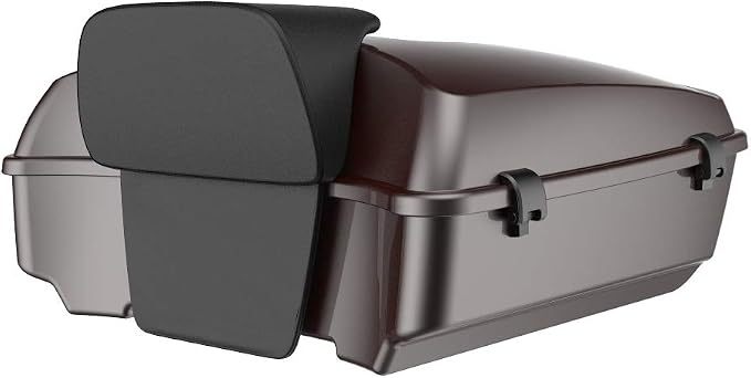 Advanblack Road Glide Tour Trunk Pack Sumatra Brown Chopped Tour Trunk Pack Backrest Pad for '97-'25 Harley Touring Road King Street Glide Electra Glide CVO models