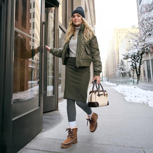 DREAM PAIRS Women’s Lace Up Ankle Snow Boots