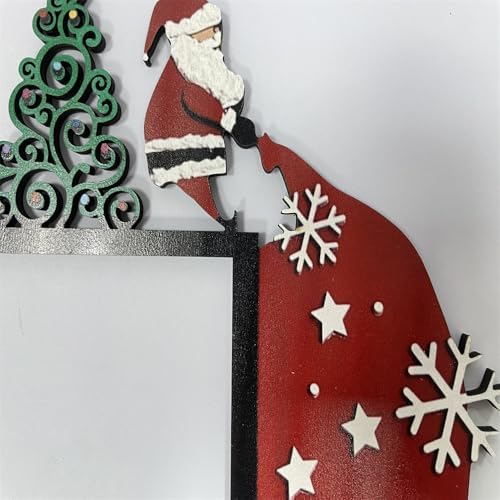 2024 Christmas Door Topper Holiday Home Decor Funny Snowman Santa Claus Top Door Frame Corner Sign Decorations, Windows Walls DIY Craft for Christmas Party Ornament (Santa Claus)