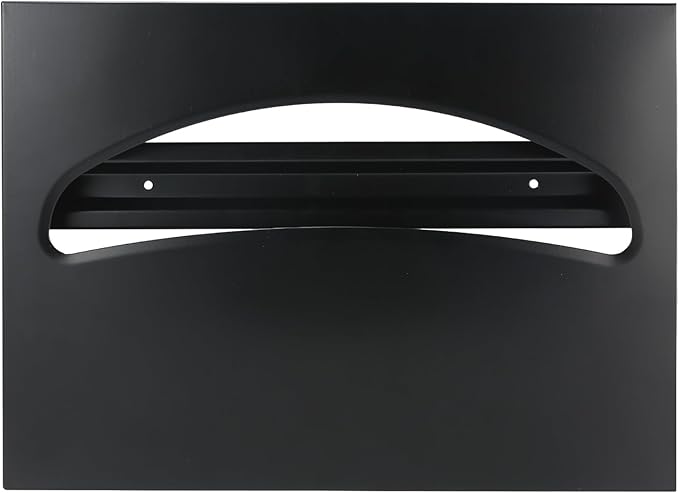 Stardrix Stainless Steel Toilet Seat Cover Dispenser, Wall Mount Single or 1/2 Fold Large Capacity Toilet Seat Covers Holder for Commercial and Residential, Matt Black