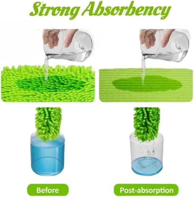 12Pcs Microfiber Mop Pads Compatible with Swiffer Sweeper 12 Pack Dry Sweeping Cloths & Wet Mopping Cloths Washable Wet Pads Refill for Mopping Floors