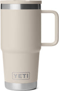 YETI Rambler 20 oz Travel Mug with Flip Straw Lid – Stainless Steel, Vacuum Insulated, Leakproof, Cup Holder Friendly, Cape Taupe