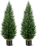 Vitalismo 5FT Artificial Cedar Trees Set of 2 for Outdoor Front Porch