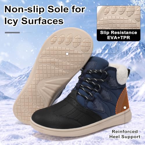BARERUN Womens Waterproof Winter Snow Boots Lightweight Warm Ankle Booties