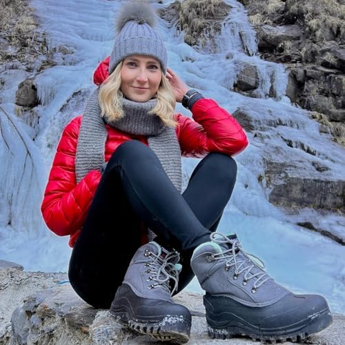 riemot Waterproof Insulated Winter Snow Boots for Men and Women