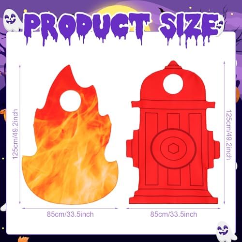 Seenelling Funny Halloween Costume for Couple 2pcs Fire and Fire Hydrants