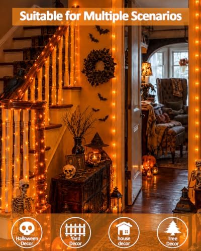 200 LED Connectable String Lights, 66FT Christmas Lights Outdoor Indoor