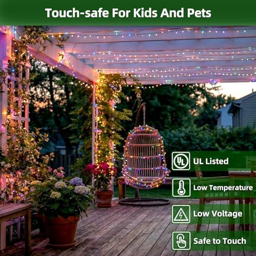 1500 LED 470FT Christmas Lights,12 Modes Outdoor String Lights, Multicolor