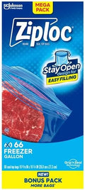 Ziploc, Seal Top Bags Freezer Gallon Mega Pack, 66 Count