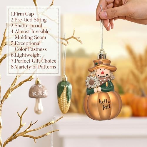 Valery Madelyn 55ct Fall Ornaments Shatterproof Tree Decorations for Home