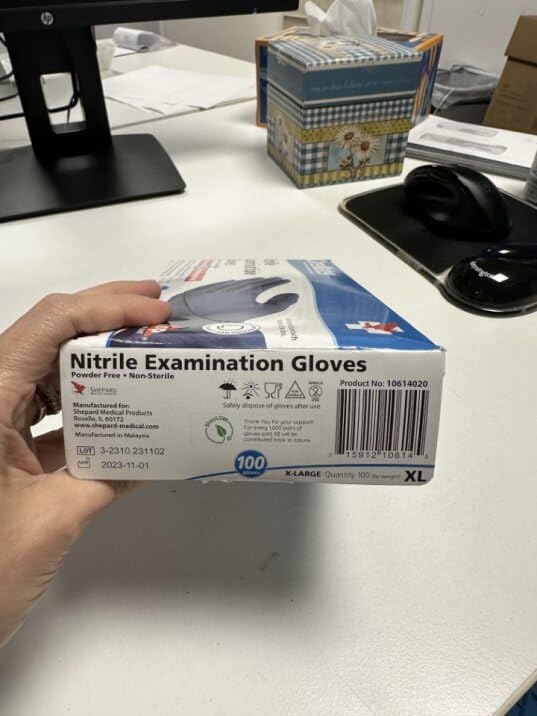 CareMates Nitrile Medical Exam Gloves, Latex Free Rubber, Powder Free, Extra Strong, 4 Mil Thick, Certified for Home Infusion, First Aid, Food Safe, Cleaning Gloves, X-Large, 400-Count