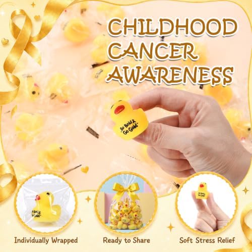 Thenshop 50 Pcs Childhood Cancer Awareness Bulk Duck Relief Favor