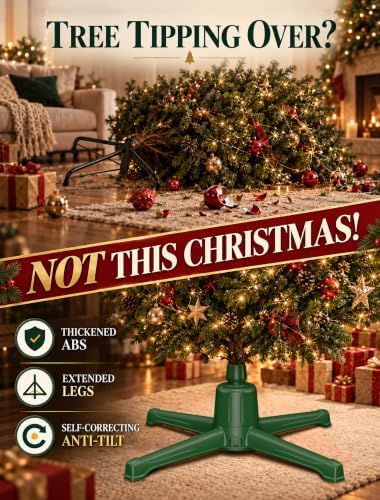 COOLWUFAN Rotating Christmas Tree Stand for 9 ft Artificial Trees