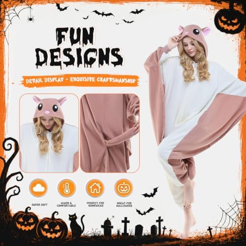 Adult Onesie Pajamas Animal One Piece Costume Halloween Cosplay for Women Men