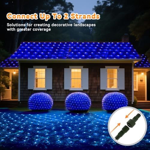 LitHome 21FT x 5FT Christmas Net Lights Outdoor Mesh Lights Connectable