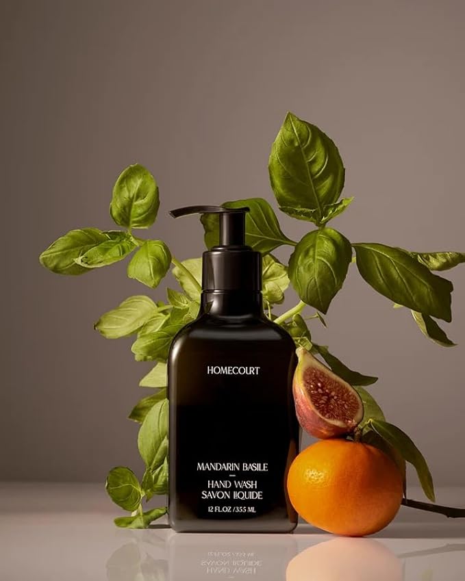 Homecourt by Courteney Cox Hand Wash, Mandarin Basile, 12 fl oz | Gently Cleanses & Hydrates, Removes Dirt & Debris Without Irritating Skin, Clean Formula