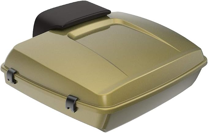 Advanblack Road Glide Tour Trunk Pack Olive Gold Razor Tour Trunk Pack Backrest Pad for '97-'25 Harley Touring Road King Street Glide Electra Glide CVO models
