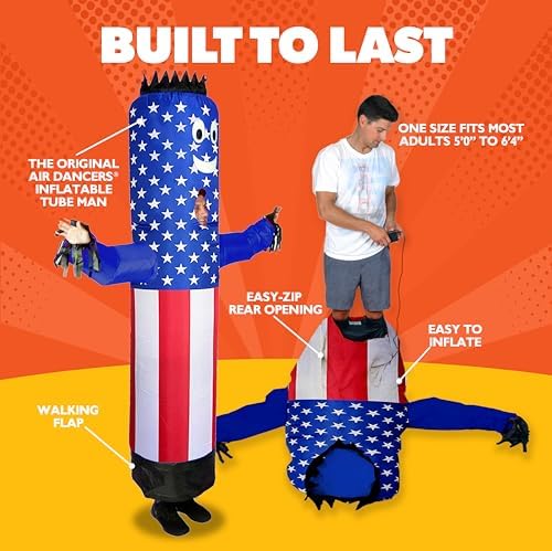 LookOurWay Inflatable Tube Man Costume - Wacky Wavy Arm Guy Funny Inflatable Halloween Costume