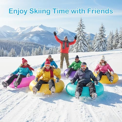 Shappy 4 Pack Inflatable Snow Tubes Heavy Duty